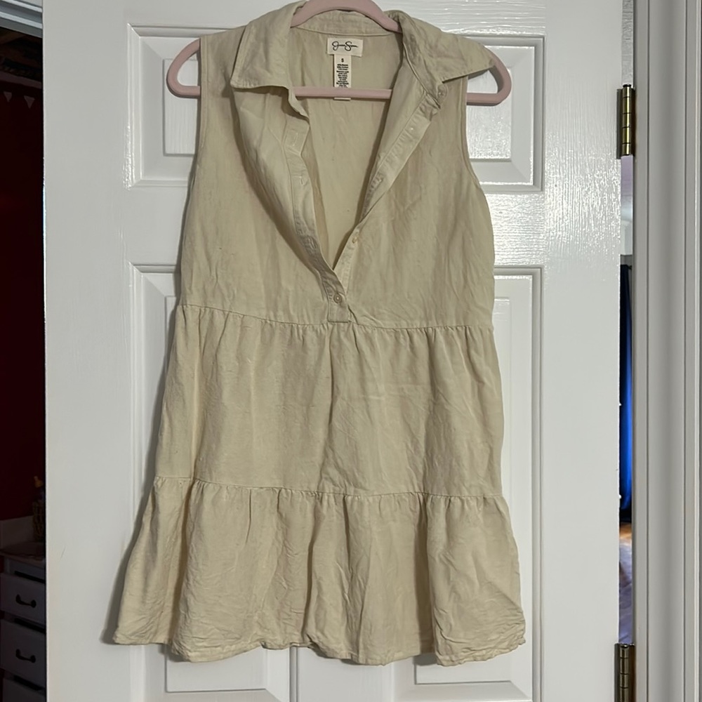 Cream color tiered dress